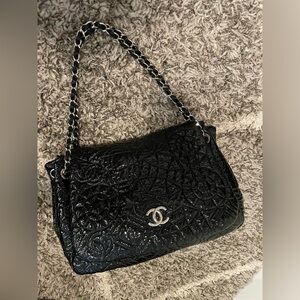 Authentic Chanel Leather Chain bag/Flap bag/Crossbody Bag/Shoulder bag/Black